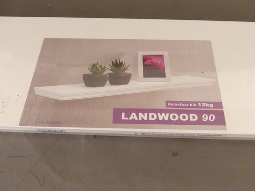 Wandboard landwood weiß cm - weiß, 90
