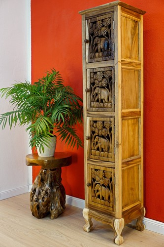 Hochschrank akazie massivholz - akazie,