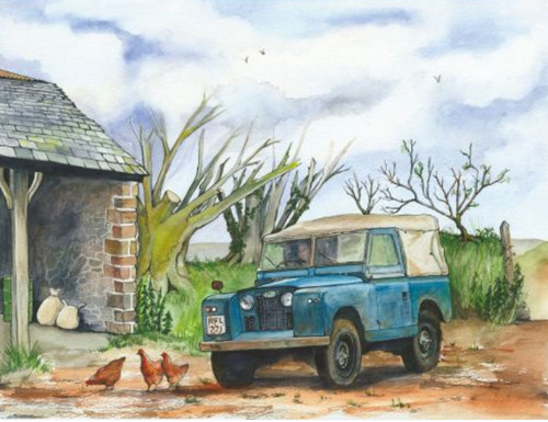 Land rover serie blau - land,